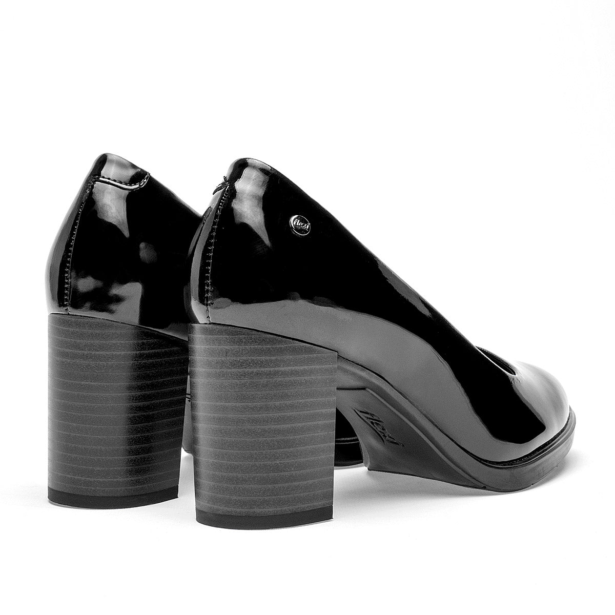 Zapatilla Casual Flexi Mujer 133905 Negro Tacon 7 Cm