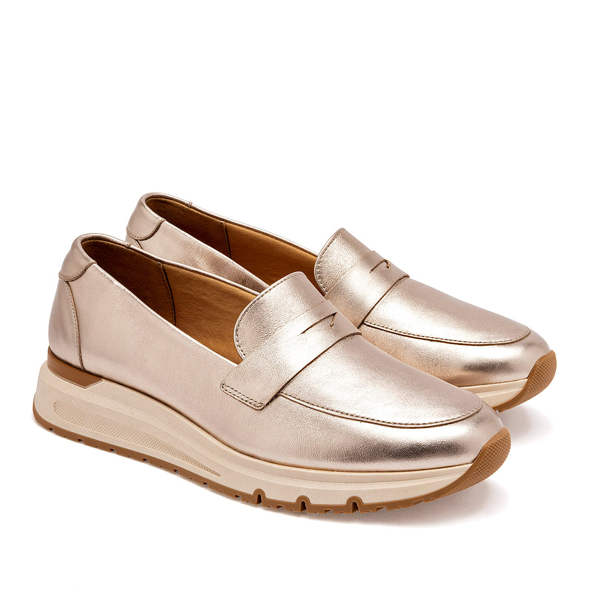 ZAPATO CASUAL MUJER FLEXI 137002 ORO ROSA