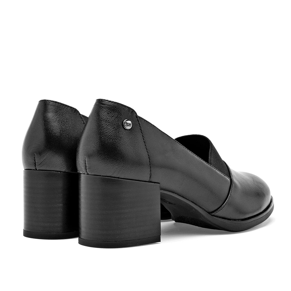 Zapato Tacon Piel Flexi Mujer 137301 Negro Tacon 6 Cm