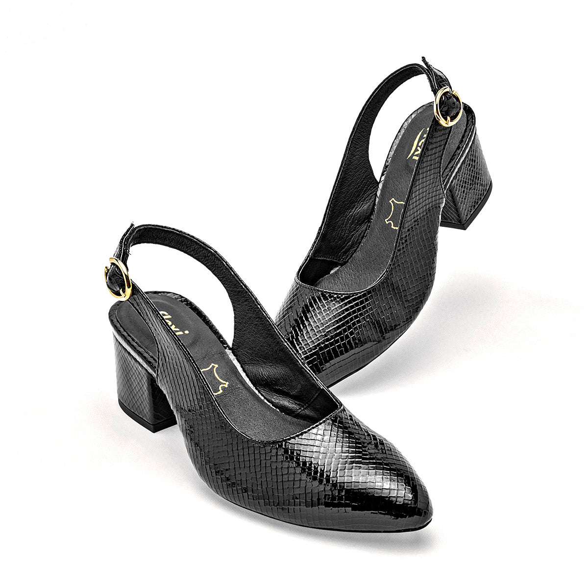 Zapatilla Casual Flexi Mujer 137503 Negro Tacon 6 Cm