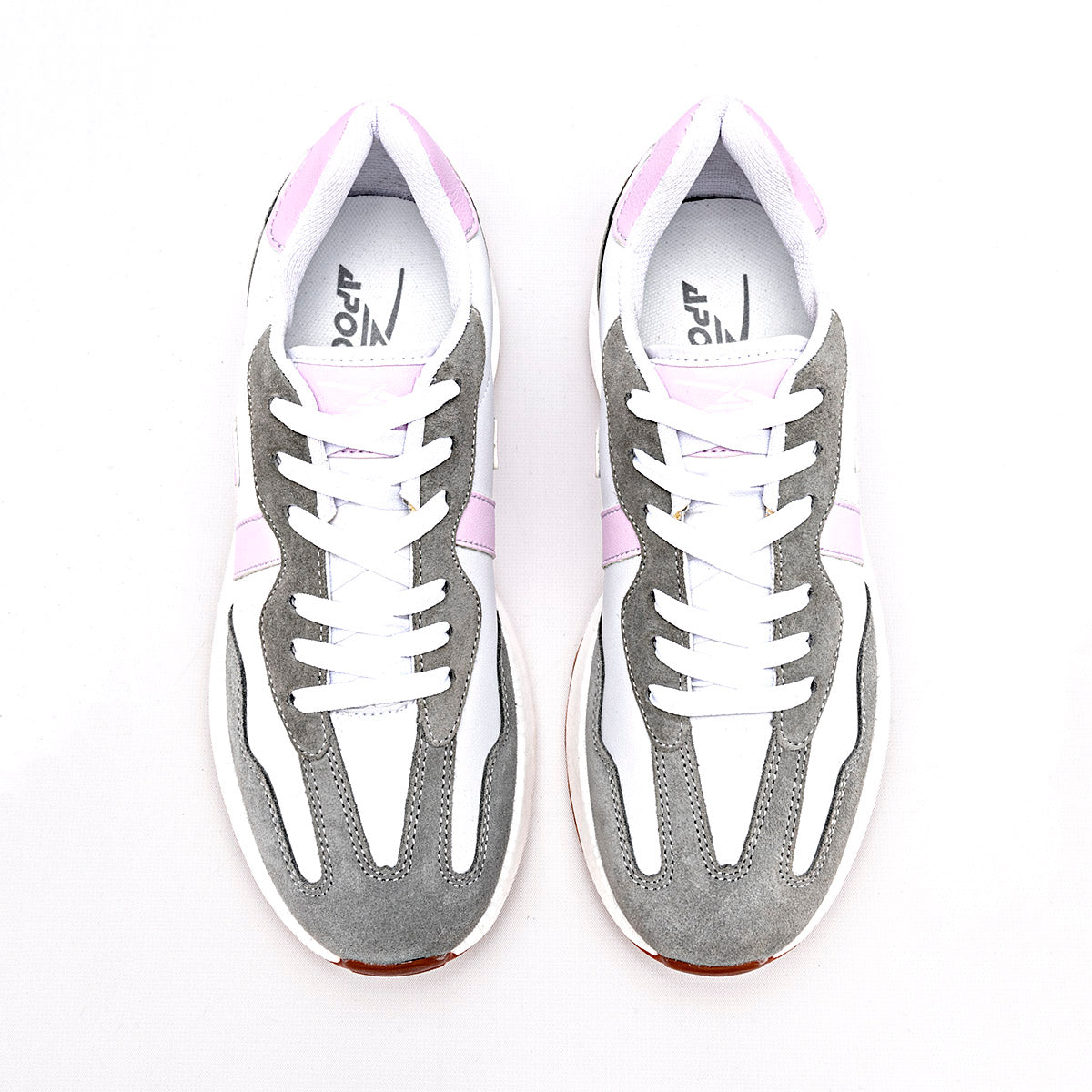 TENIS URBANO MUJER APOORT A5024 BLANCO GRIS LILA