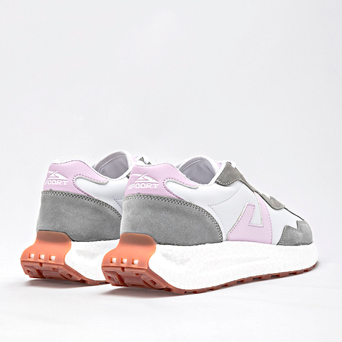 TENIS URBANO MUJER APOORT A5024 BLANCO GRIS LILA