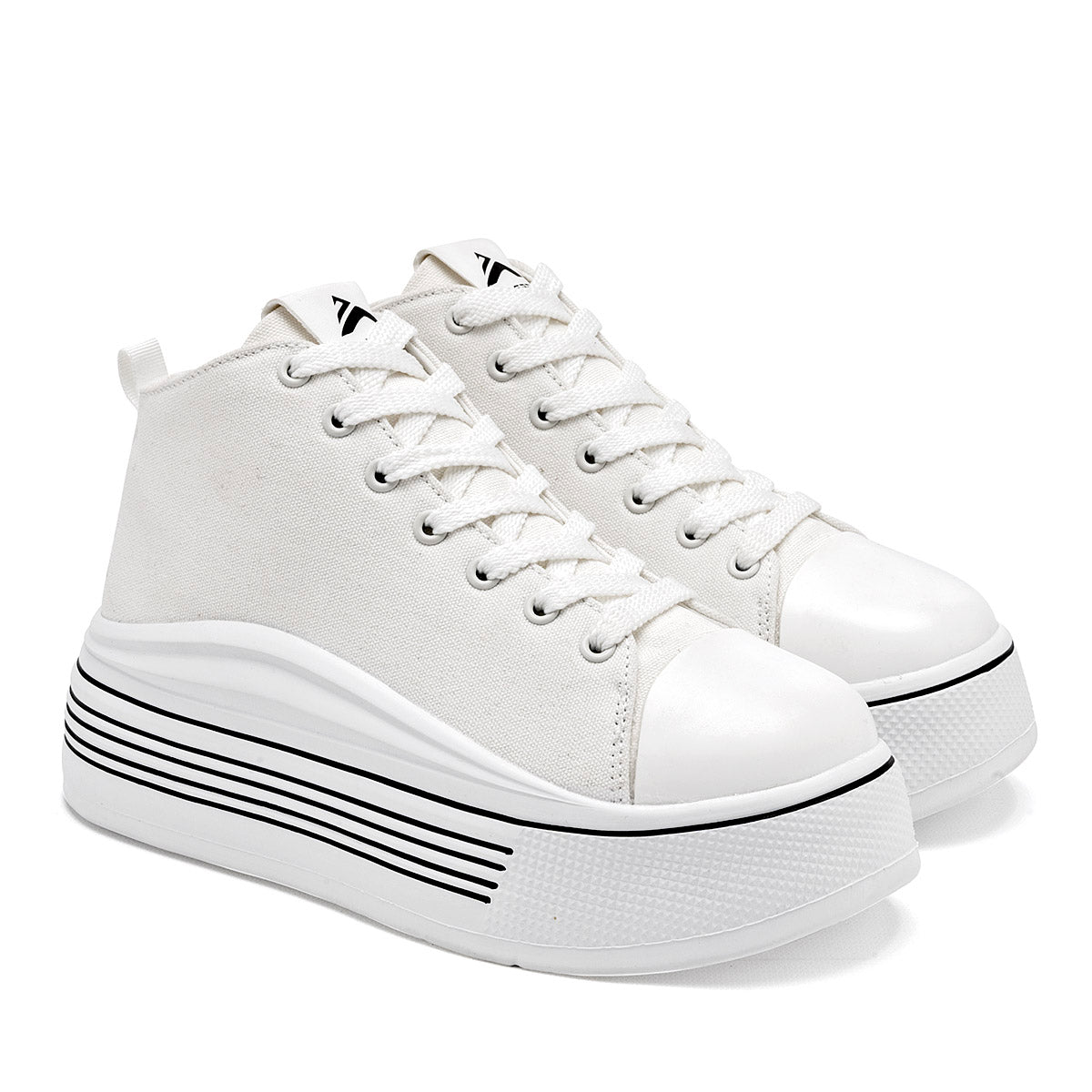 Tenis Chunky Clasben Mujer Urss Blanco Plataforma 6 Cm