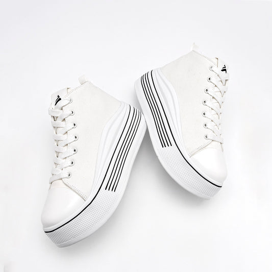 Tenis Chunky Clasben Mujer Urss Blanco Plataforma 6 Cm