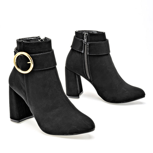 Botin Damita Mujer 108062 Negro Tacon 9 Cm Tubo 11 Cm