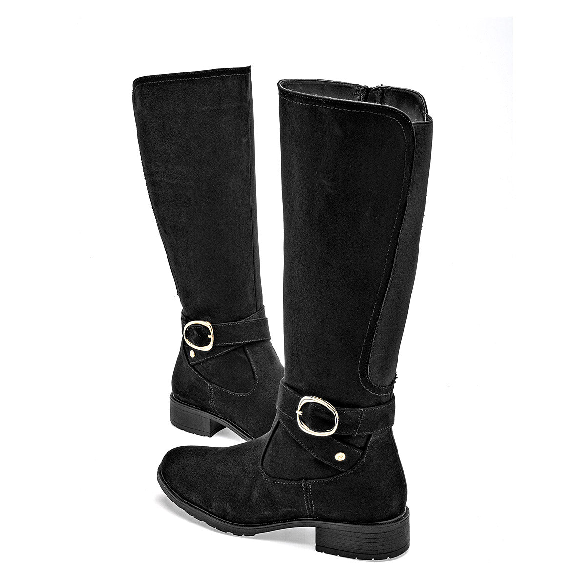 Bota Larga Etnia Para Mujer Color Negro Tubo 35 Cm