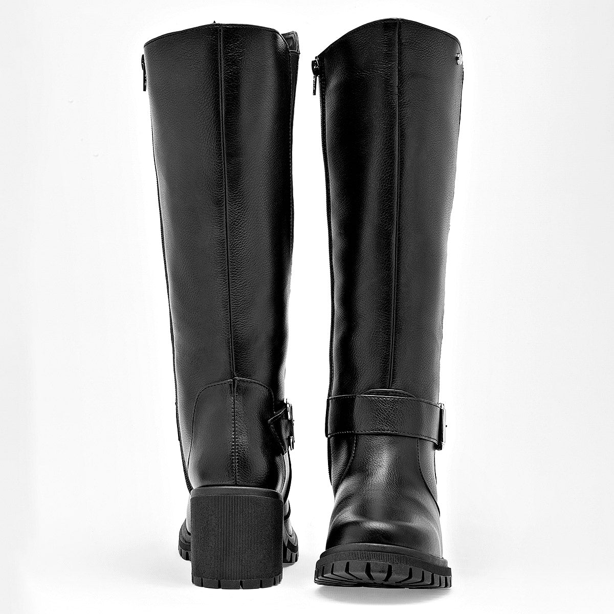 Bota Larga Etnia Para Mujer 3810 Color Negro Tacon 8cm Tubo 35cm