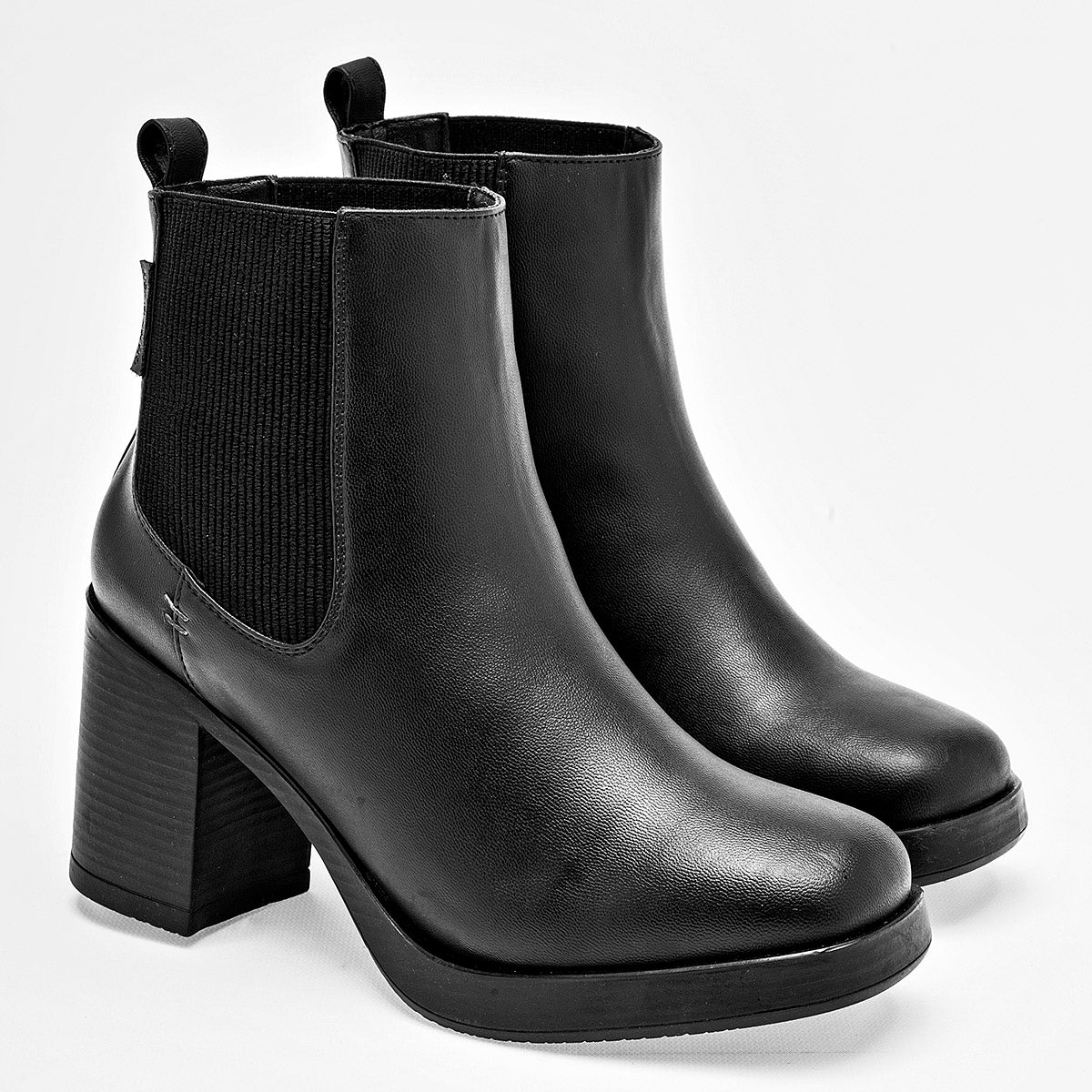 Botin Casual Gösh Mujer 3060d01 Negro Tacon 8 Cm Tubo 12 Cm