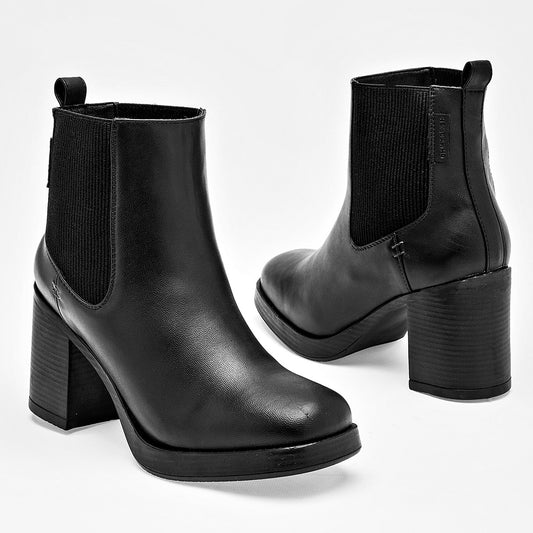 Botin Casual Gösh Mujer 3060d01 Negro Tacon 8 Cm Tubo 12 Cm
