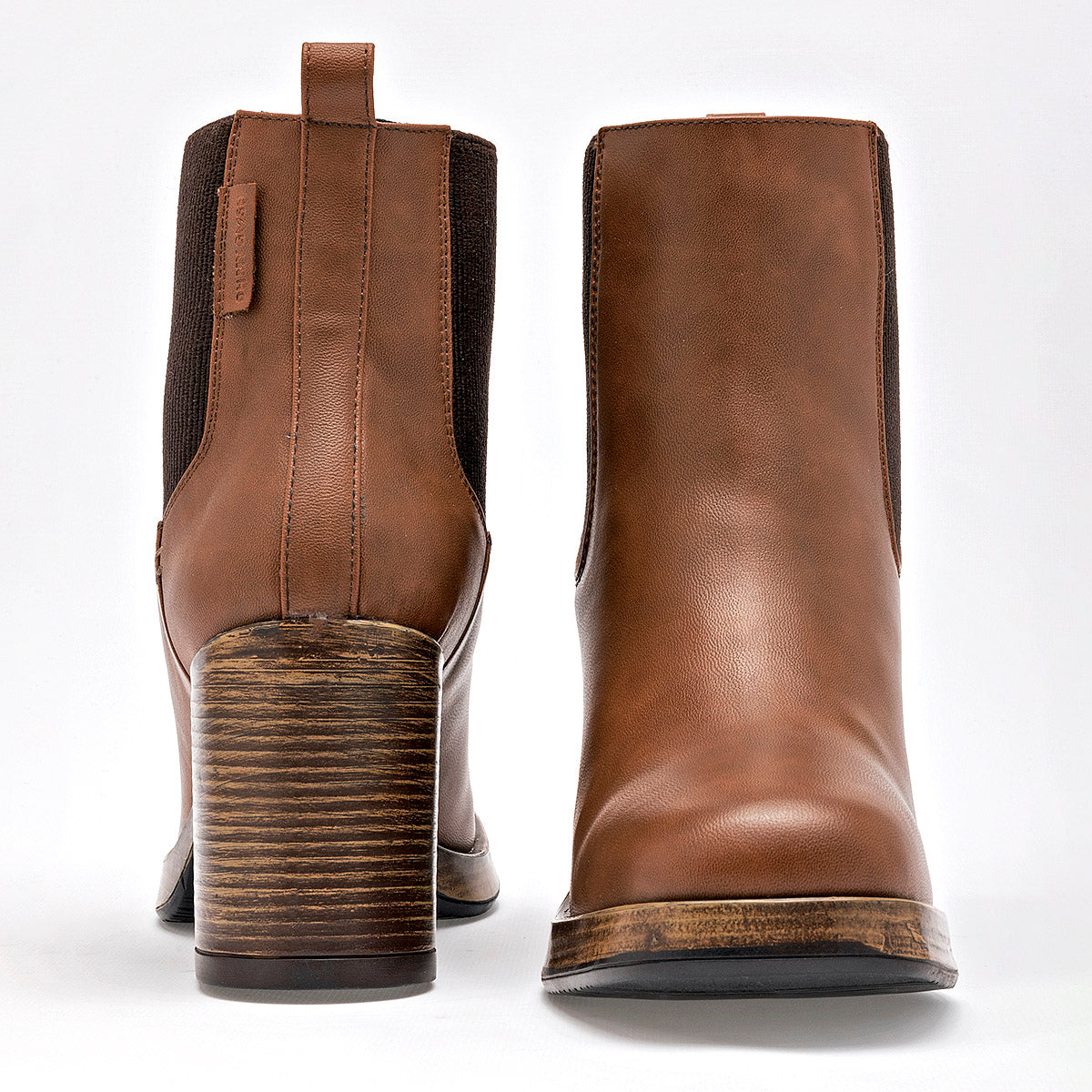 Botin Casual Gösh Mujer 3060d02 Camel Tacon 8 Cm Tubo 12 Cm