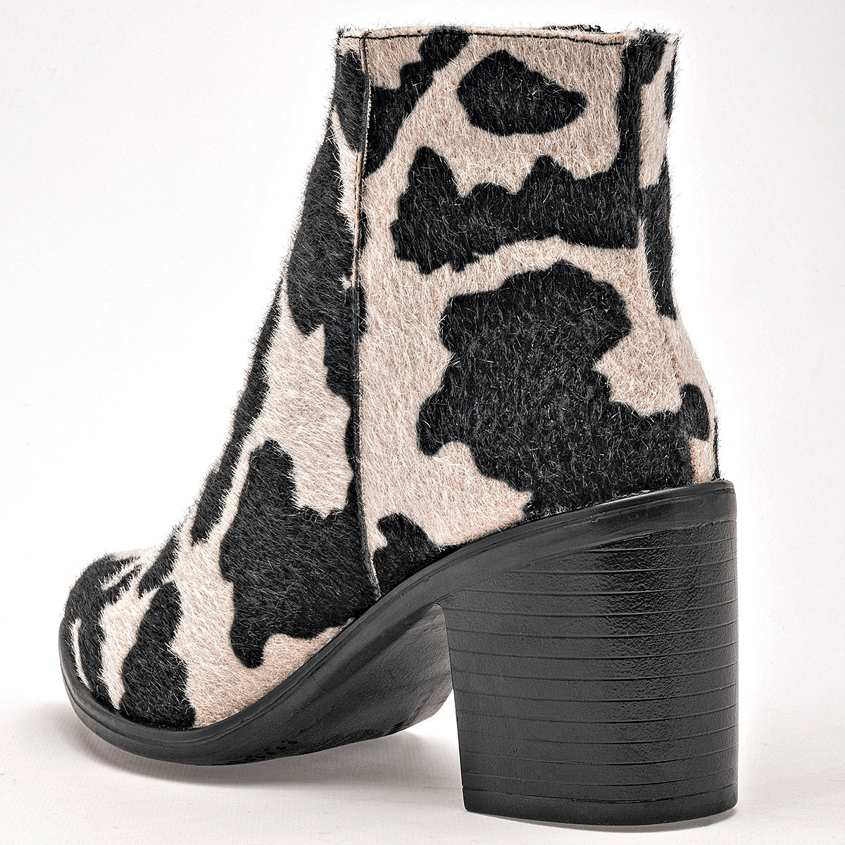 Botin Vaquero Lady One Mujer Ca5113 Negro Beige Tacon 7 Cm