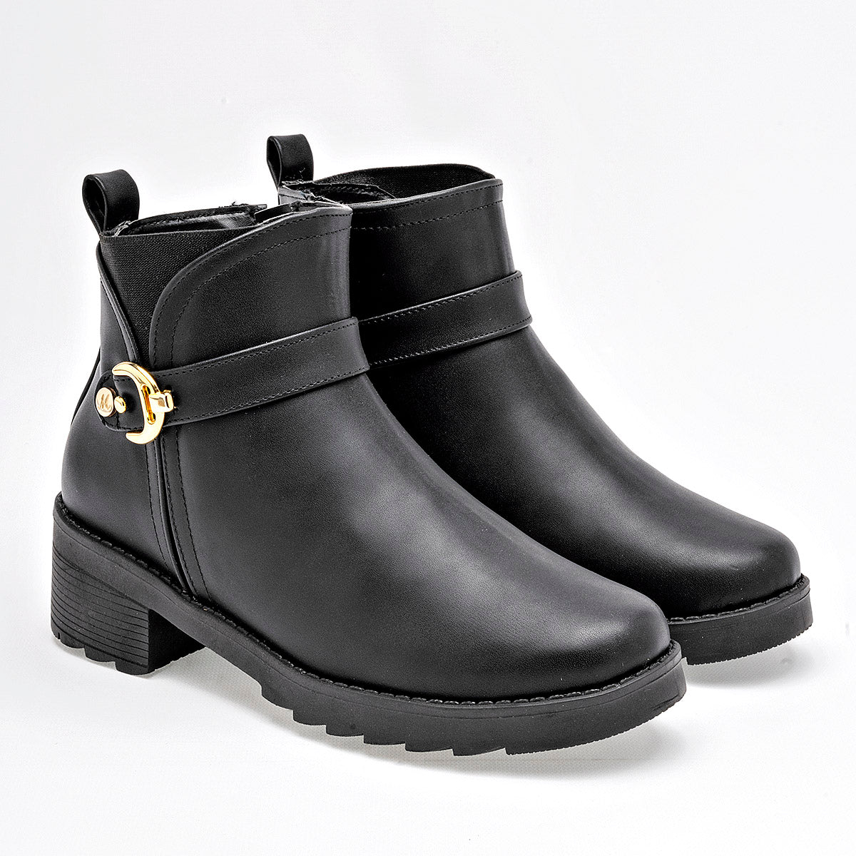 Botin  Casual  Mary Cecy 708 negro tacon 4cm tubo 10cm