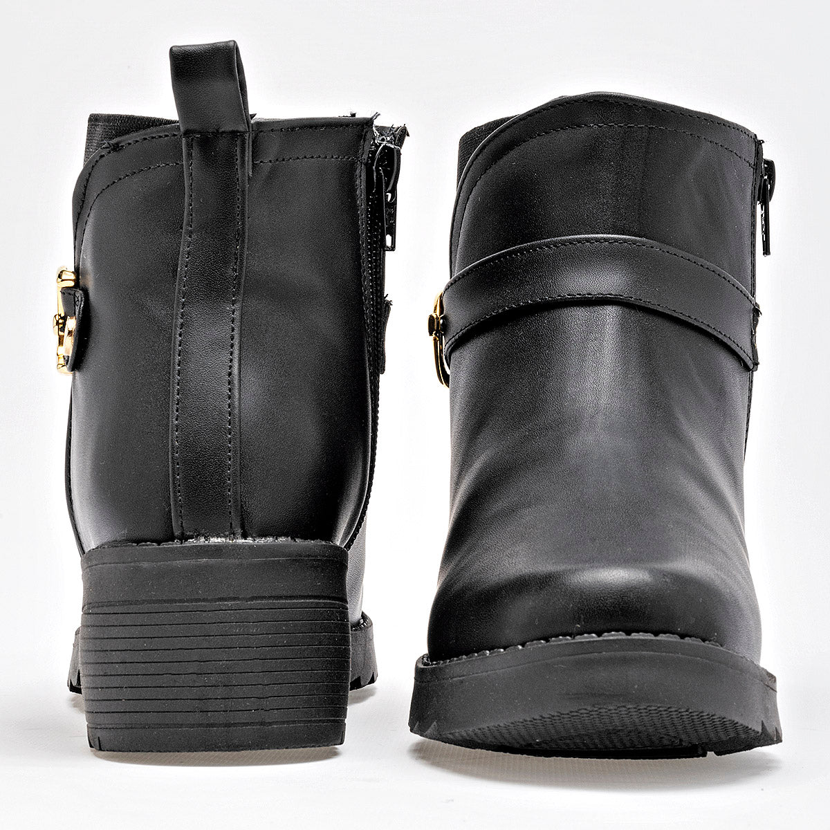 Botin  Casual  Mary Cecy 708 negro tacon 4cm tubo 10cm