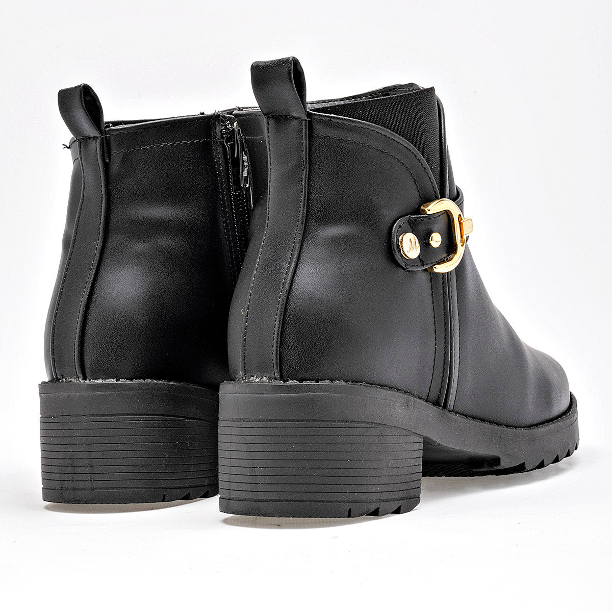 Botin  Casual  Mary Cecy 708 negro tacon 4cm tubo 10cm