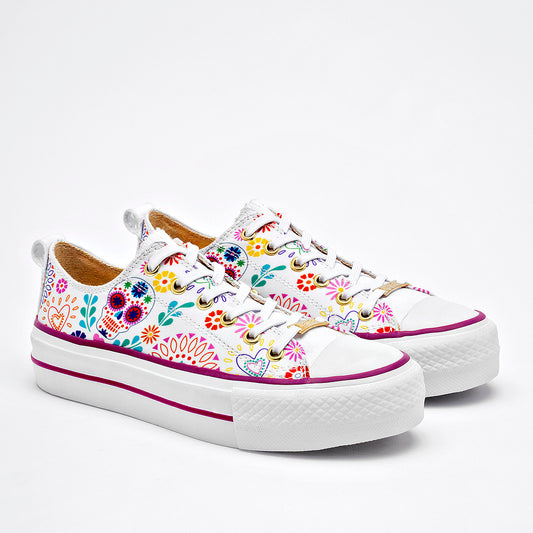 TENIS URBANO MUJER MORA TIERRA SANTA BLANCO MULTICOLOR