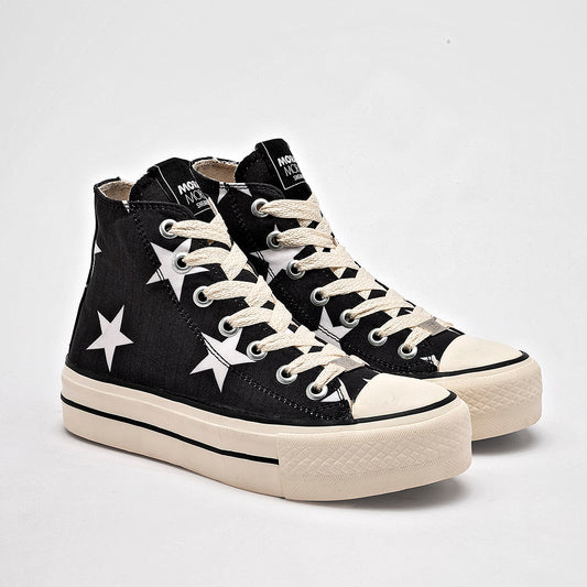 TENIS URBANO MUJER MORAMORA CLIO NEGRO LATTE