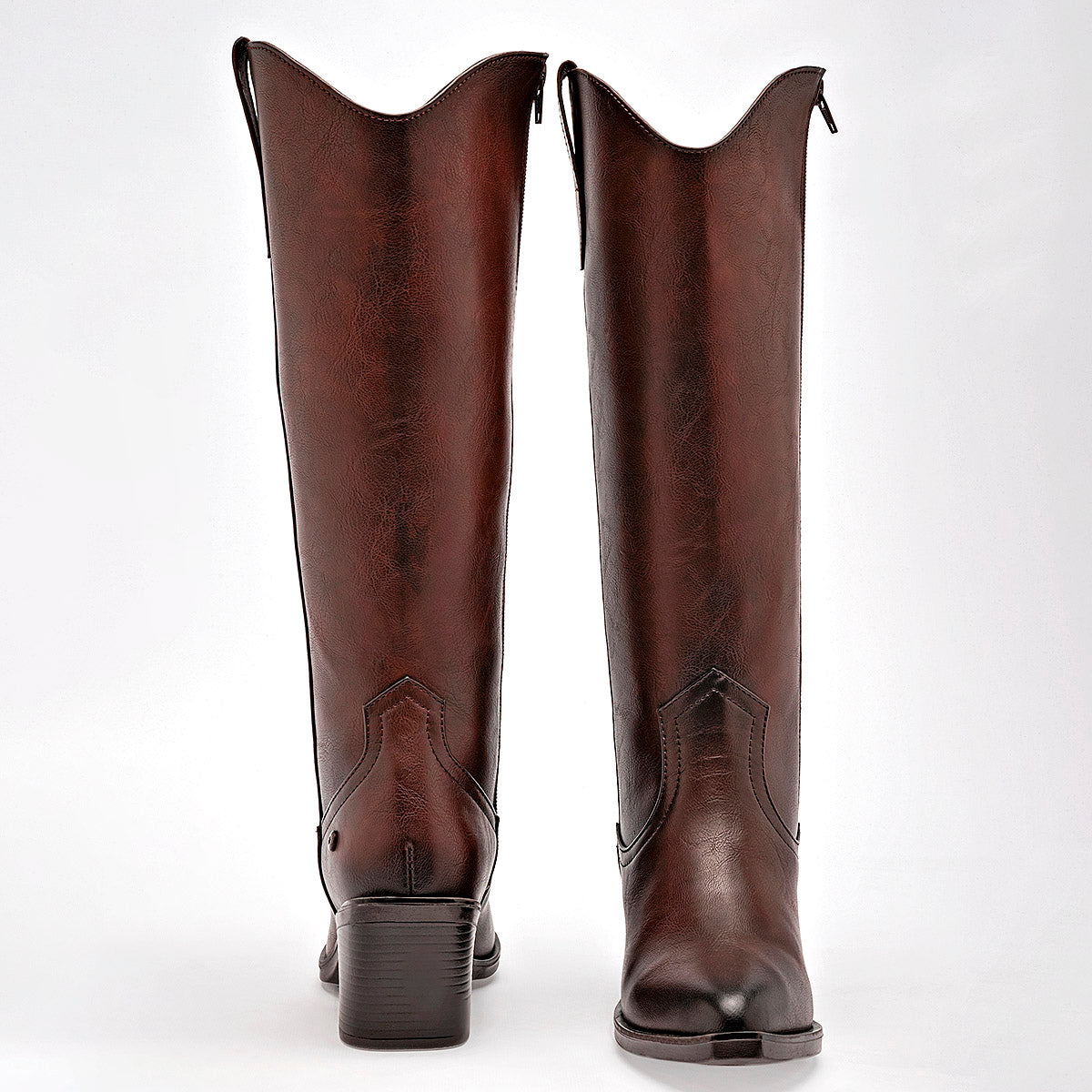 Bota Larga Moramora Para Mujer 1103 Colorcafe Tacon7 Tubo35