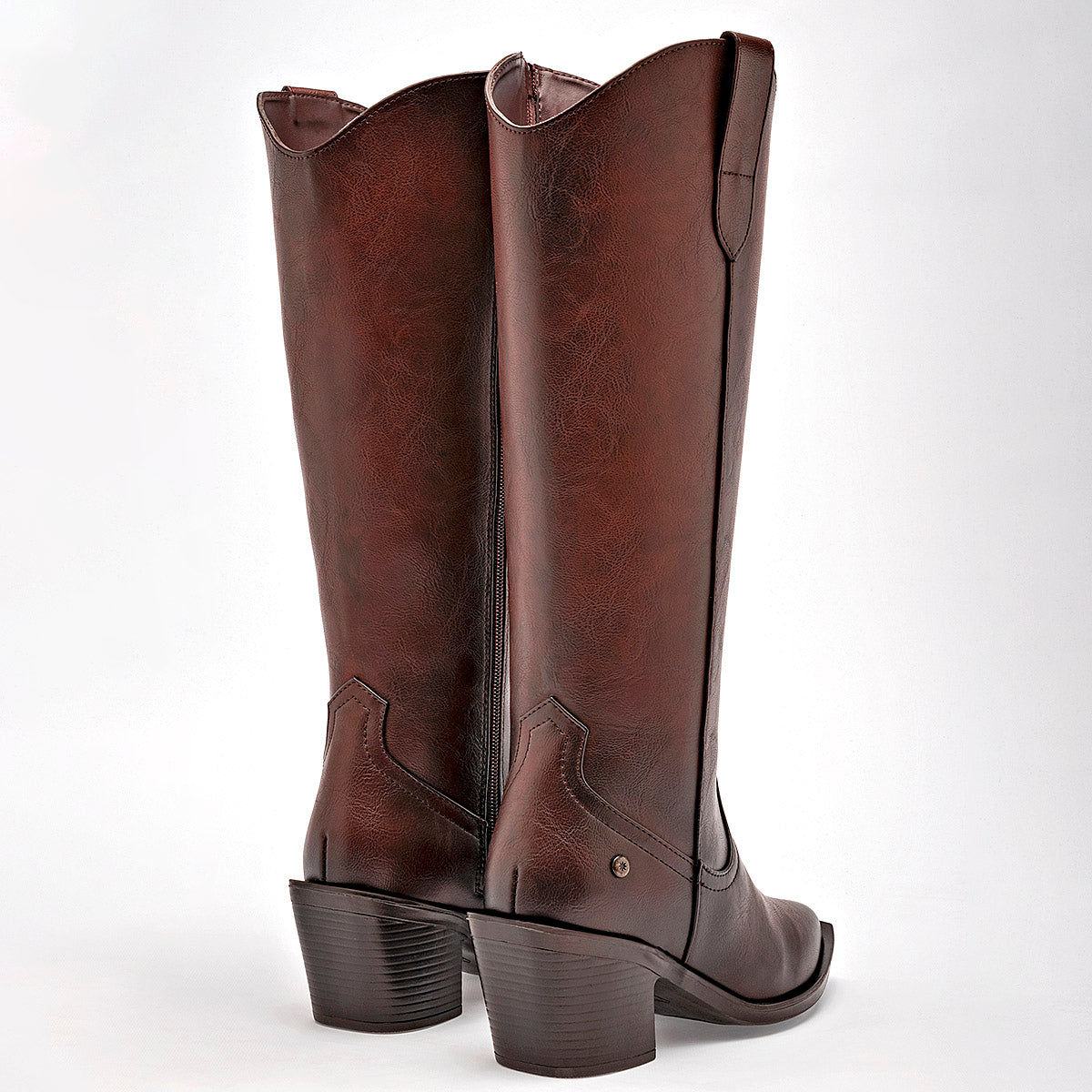 Bota Larga Moramora Para Mujer 1103 Colorcafe Tacon7 Tubo35