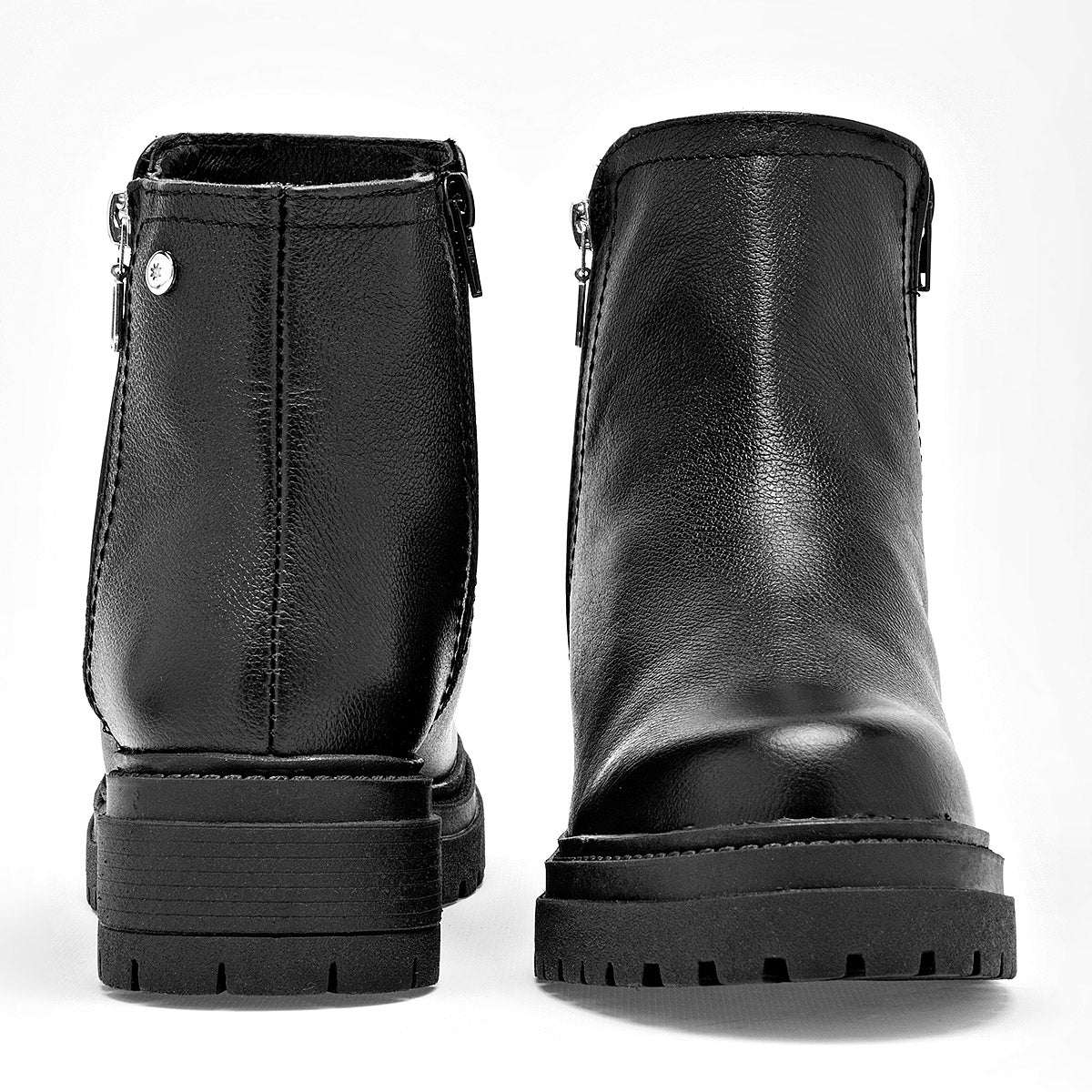 Botin Casual Piel Mujer Moramora Hope Negro Tubo 12 Cm