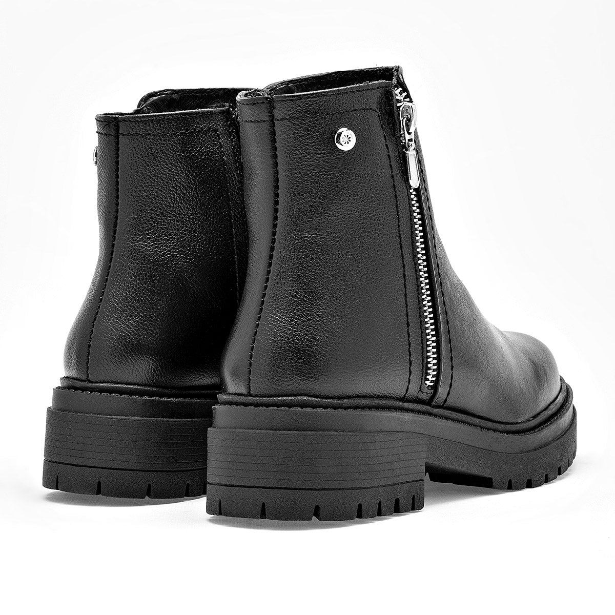 Botin Casual Piel Mujer Moramora Hope Negro Tubo 12 Cm