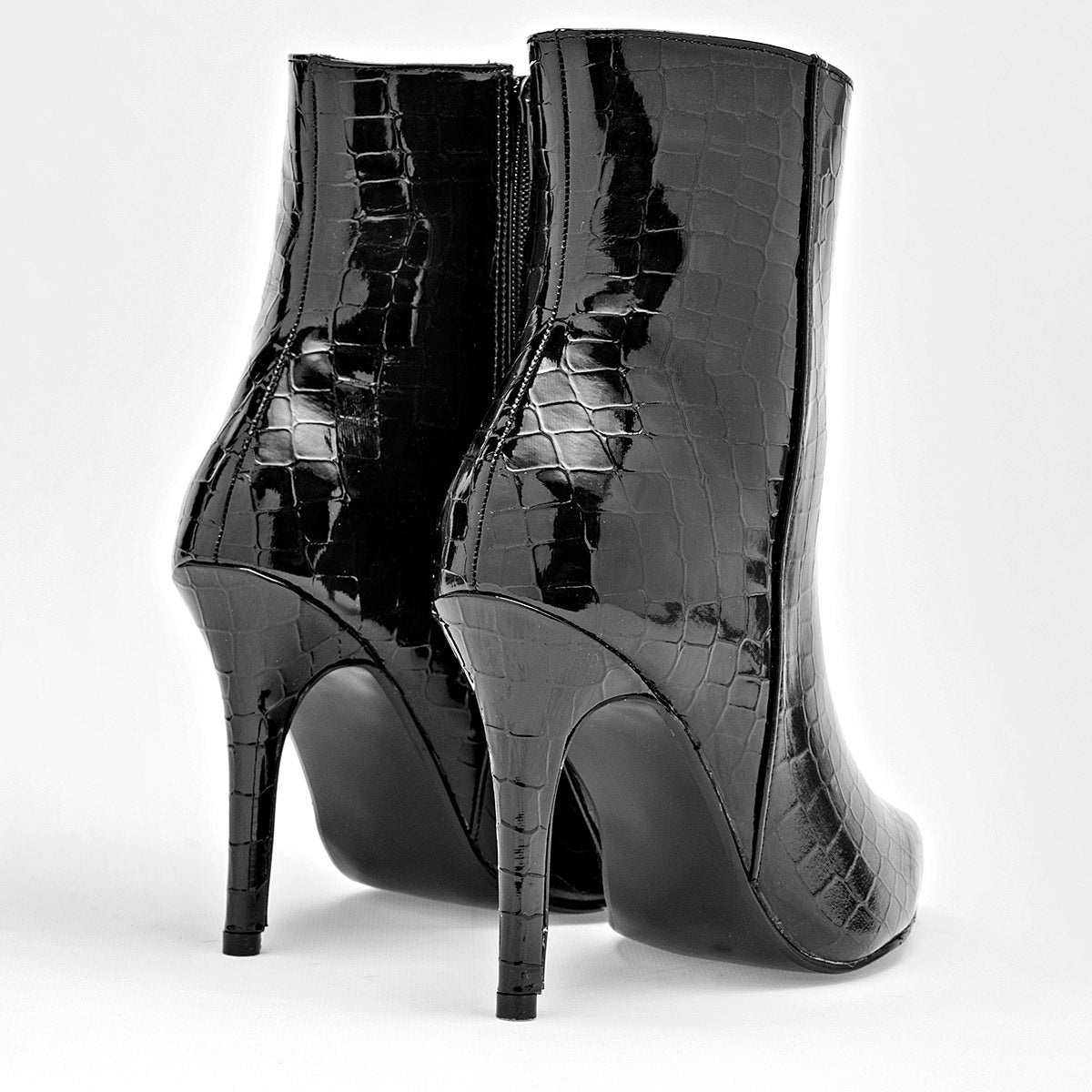 Botin Casual Pietro Alessandro Mujer 4360 Negro Tacon 10 Cm