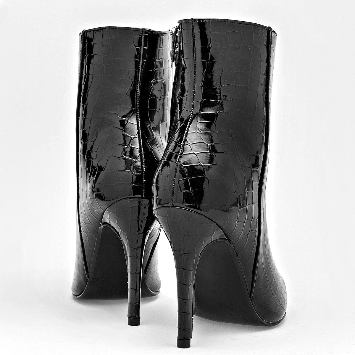 Botin Casual Pietro Alessandro Mujer 4360 Negro Tacon 10 Cm
