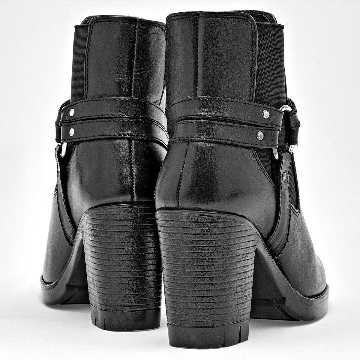 Botin Casual Principessa Piel Mujer 3058 Negro Tacon 9 Cm