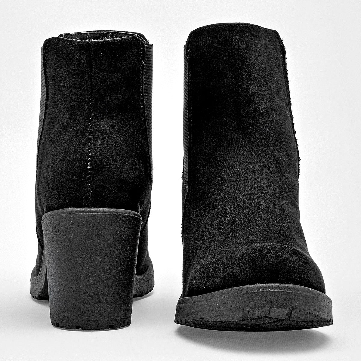 Botin Casual Queen Mujer 502515 Negro Tacon 7 Cm Tubo 10 Cm