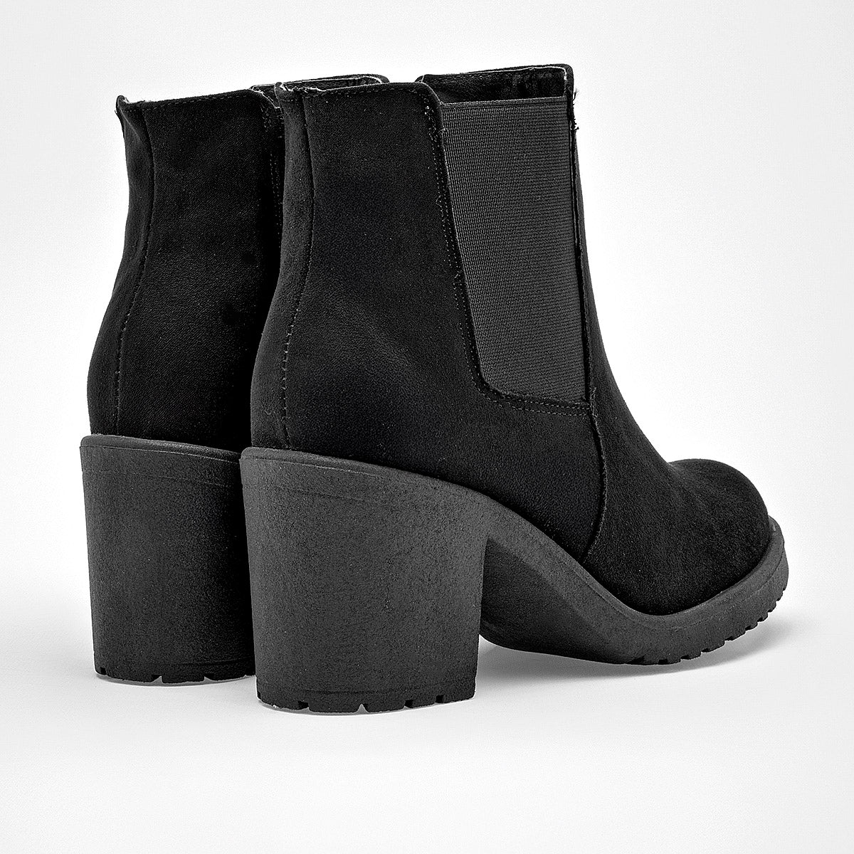 Botin Casual Queen Mujer 502515 Negro Tacon 7 Cm Tubo 10 Cm