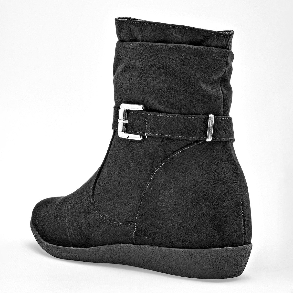 Botin Casual Via Victoria Mujer 9095 Negro Plataforma 4 Cm