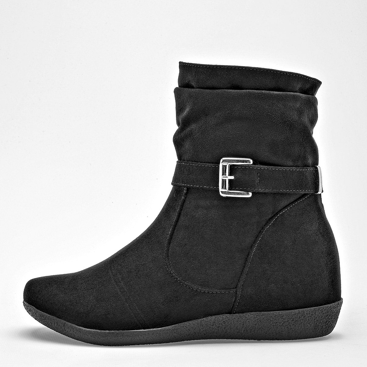 Botin Casual Via Victoria Mujer 9095 Negro Plataforma 4 Cm