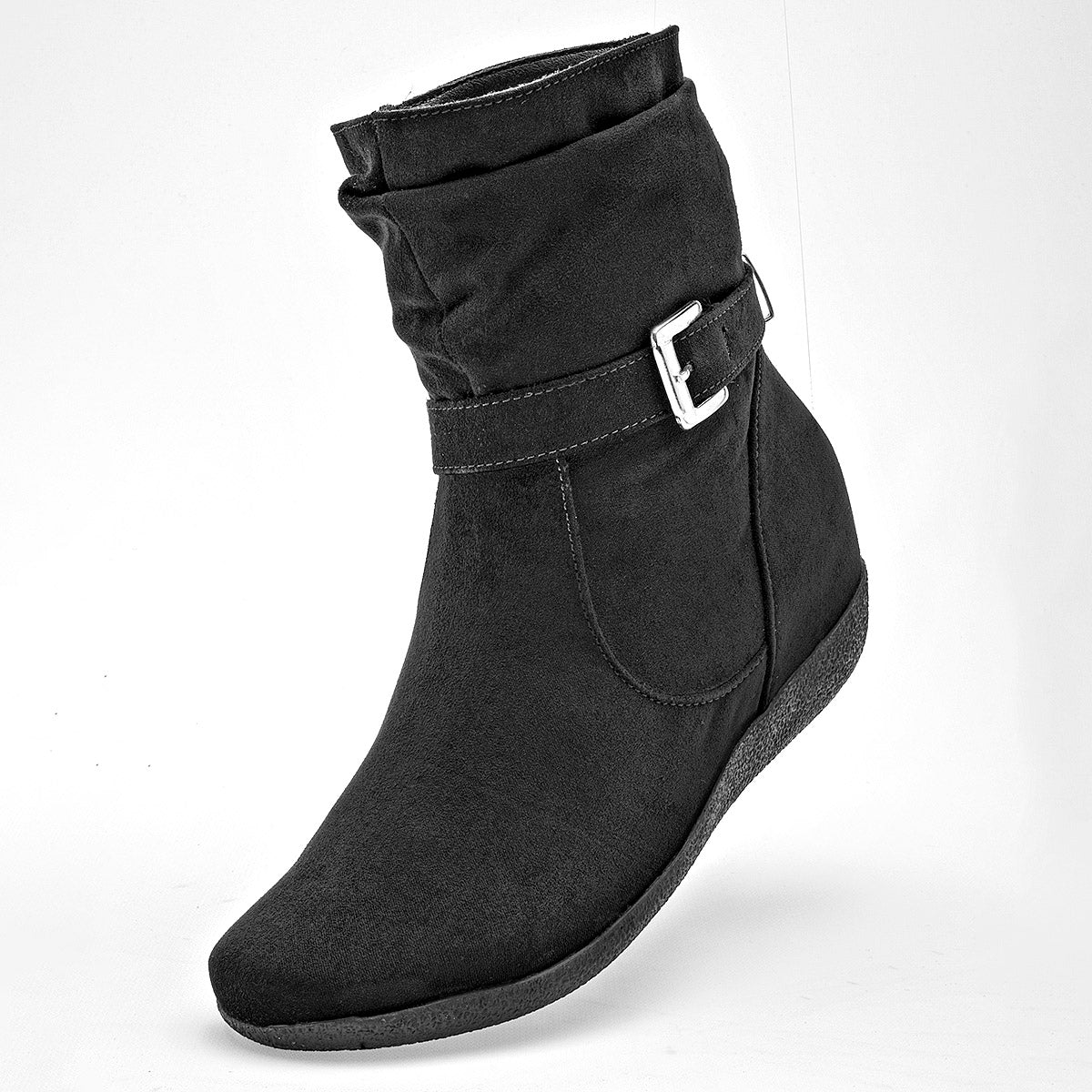 Botin Casual Via Victoria Mujer 9095 Negro Plataforma 4 Cm