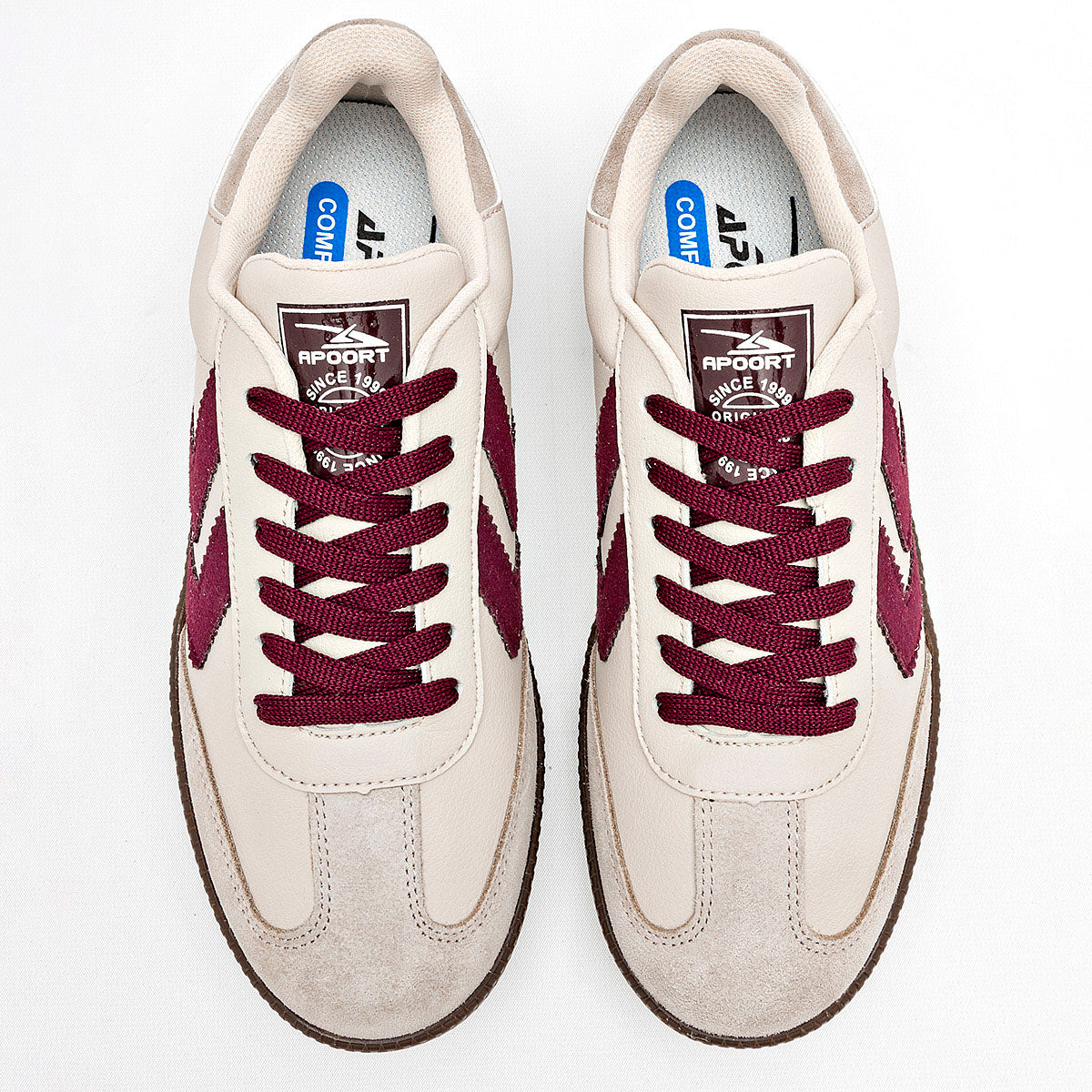 TENIS URBANO JUVENIL APOORT A010 BEIGE VINO