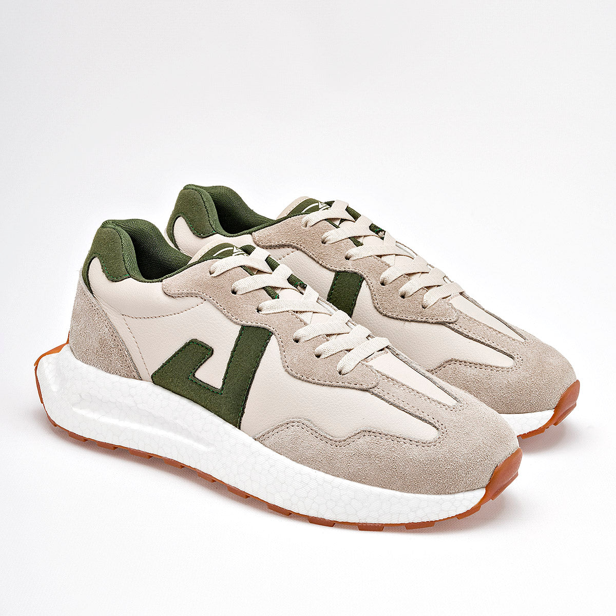 TENIS URBANO JUVENIL APOORT A5024 BEIGE OLIVO