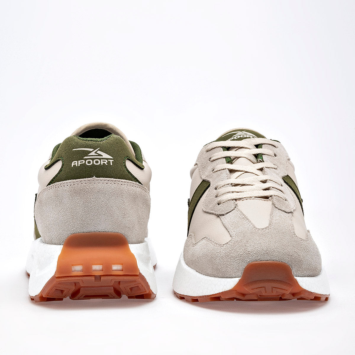 TENIS URBANO HOMBRE APOORT A5024 BEIGE OLIVO