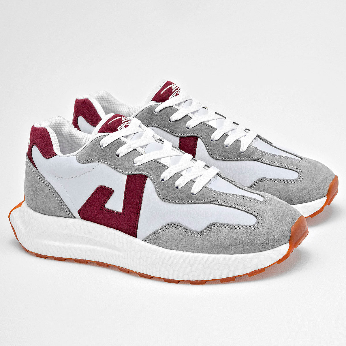 TENIS URBANO JUVENIL APOORT A5024 BLANCO GRIS VINO
