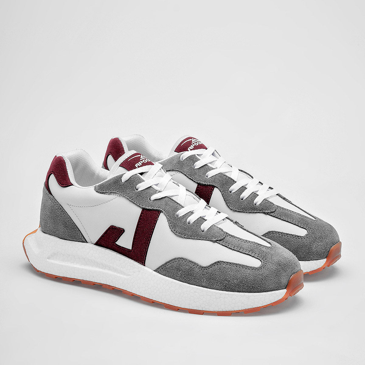 TENIS URBANO HOMBRE APOORT A5024 BLANCO GRIS VINO