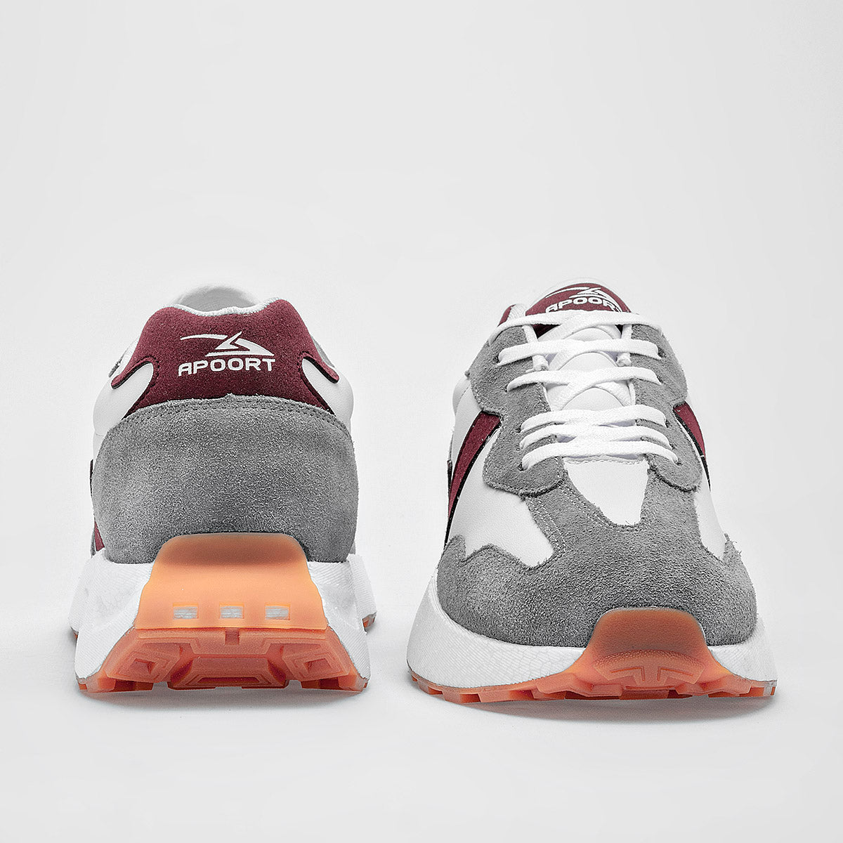 TENIS URBANO HOMBRE APOORT A5024 BLANCO GRIS VINO