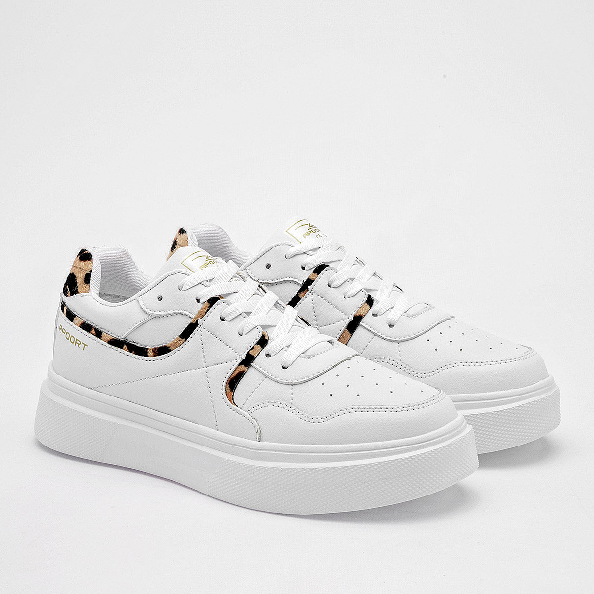 TENIS URBANO MUJER APOORT C143 BLANCO BEIGE