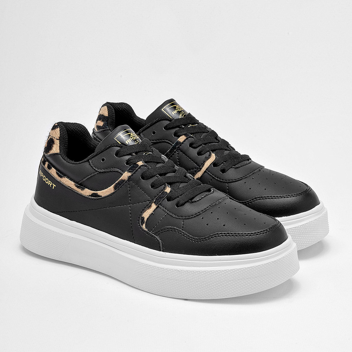 TENIS URBANO MUJER APOORT C143 NEGRO BEIGE