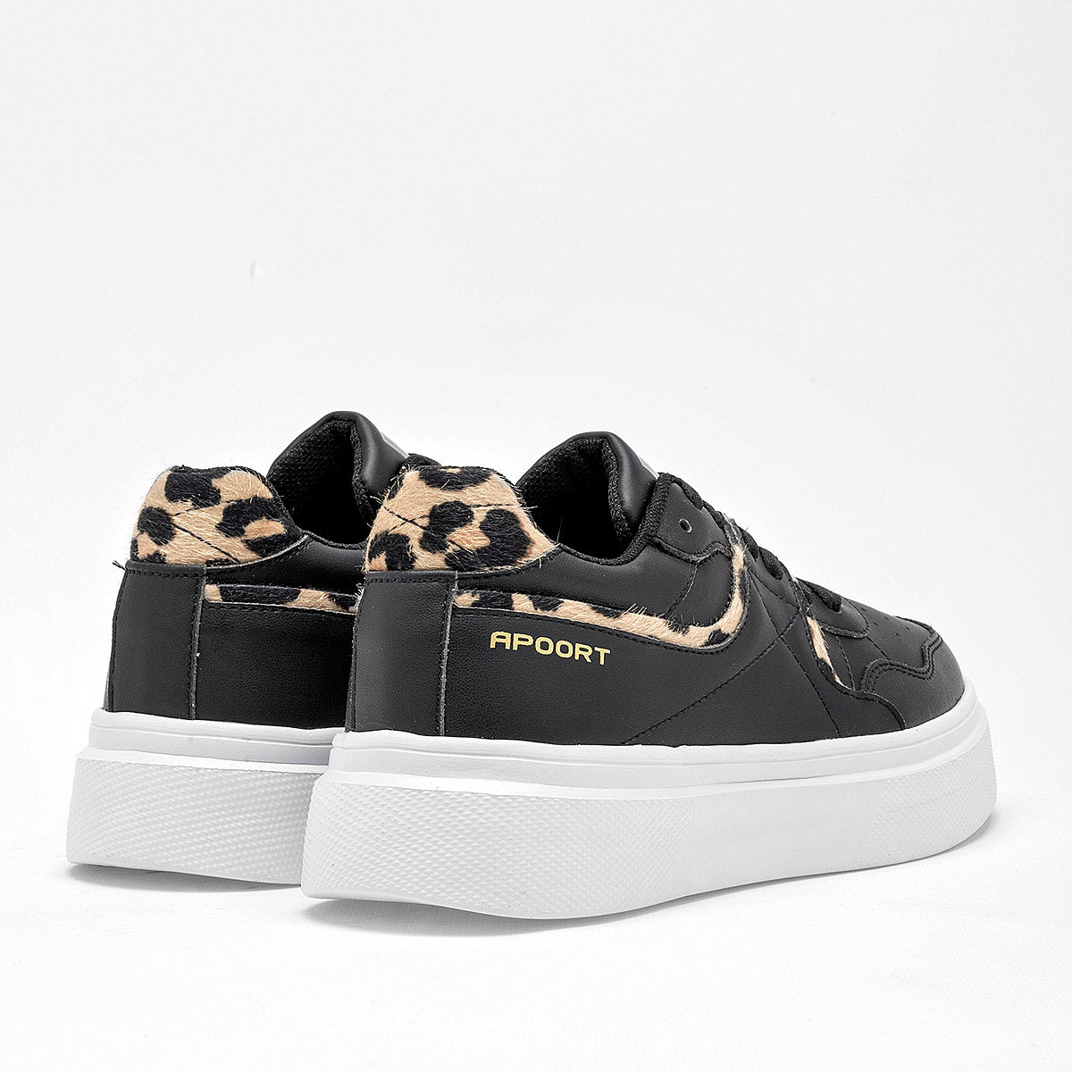 TENIS URBANO MUJER APOORT C143 NEGRO BEIGE