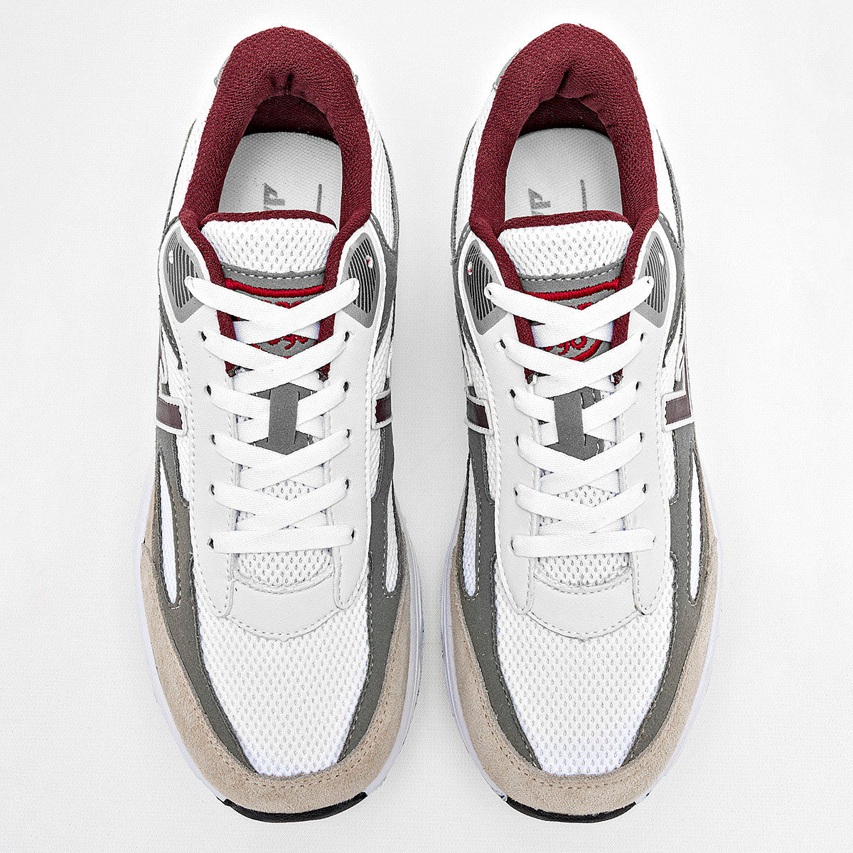 TENIS URBANO HOMBRE APOORT D090 BLANCO GRIS VINO