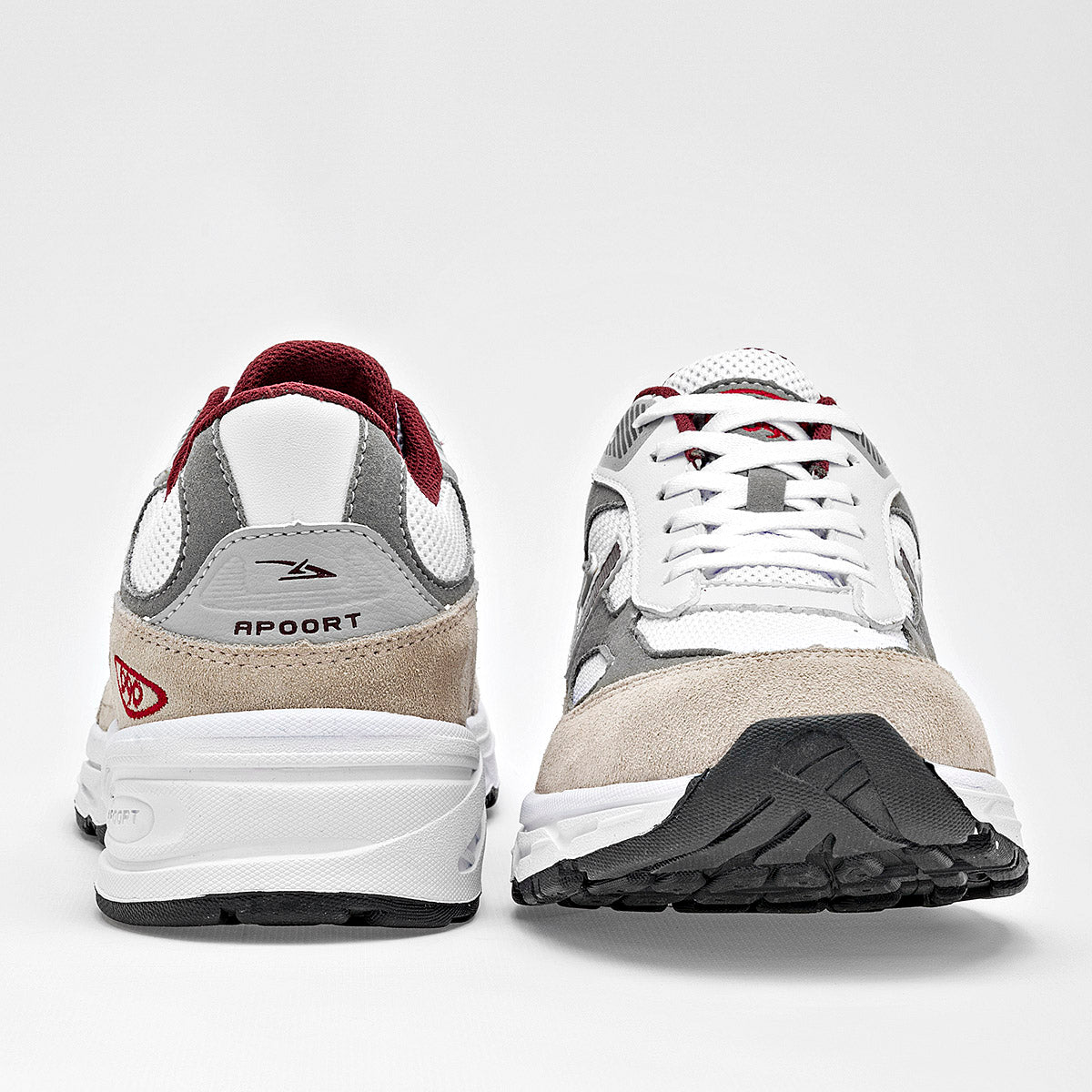 TENIS URBANO HOMBRE APOORT D090 BLANCO GRIS VINO