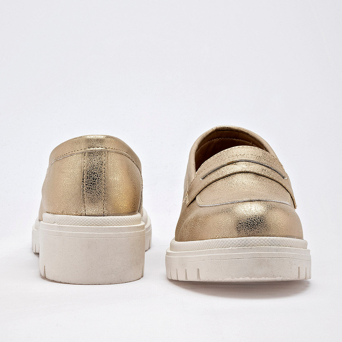 Mocasin Casual Mujer Been Class 19520 Oro Tacon 4 Cm
