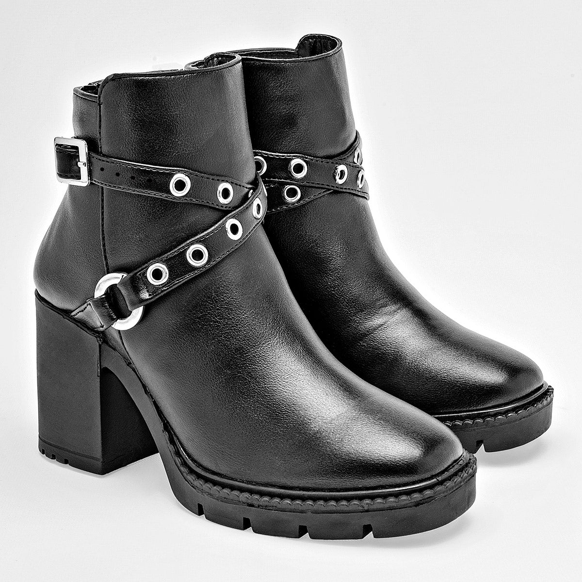 Botin Casual Been Class Mujer 19693 Negro Tacon 8 Cm
