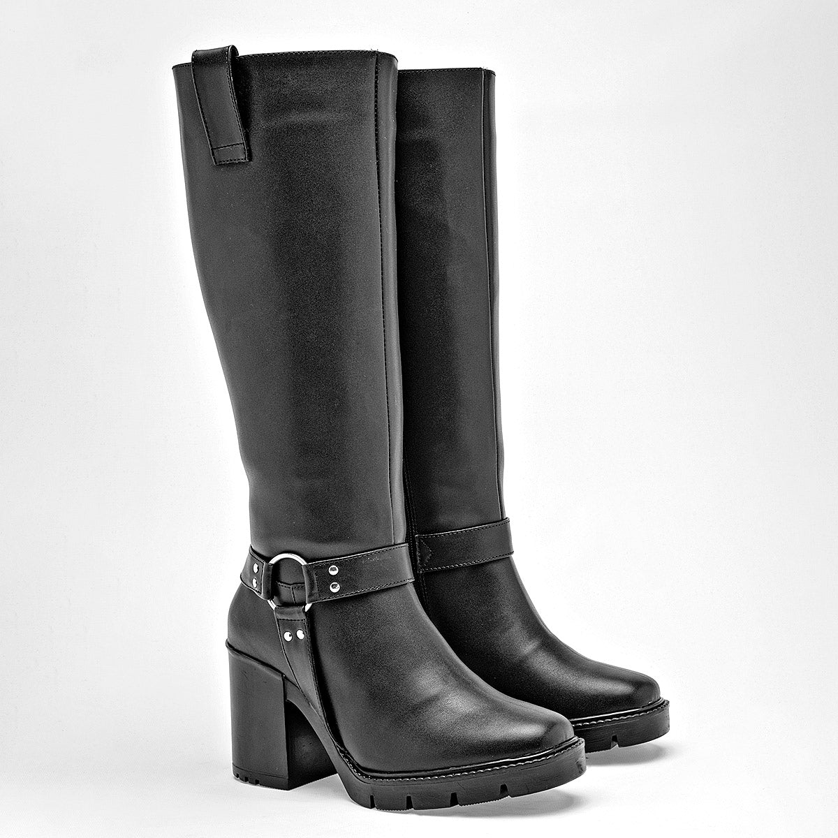 Bota Larga Catalina Para Mujer 2033 Negro Tacon 9cm Tubo 36cm