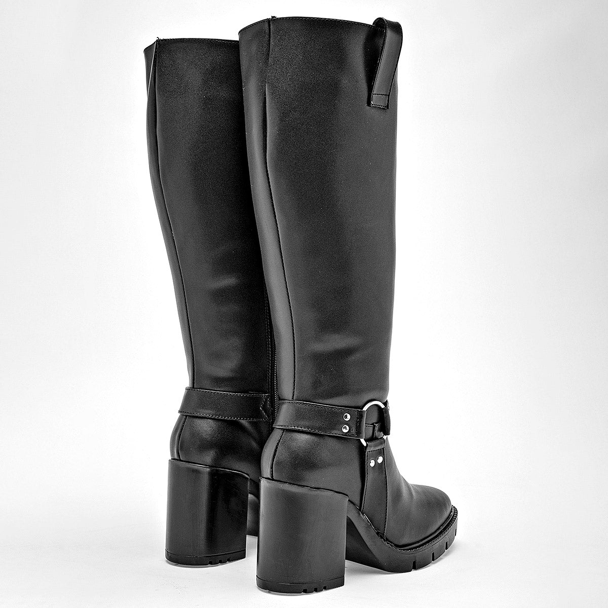 Bota Larga Catalina Para Mujer 2033 Negro Tacon 9cm Tubo 36cm