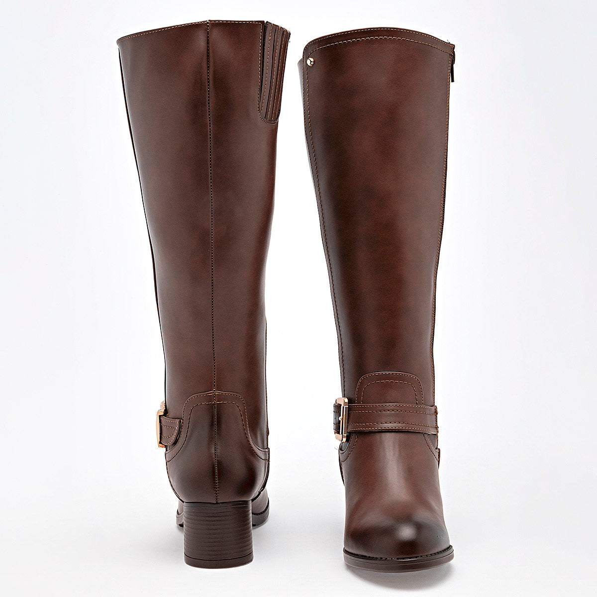 Bota Larga Celex Para Mujer 525 Color Cafe Tacon 5 Tub0 37