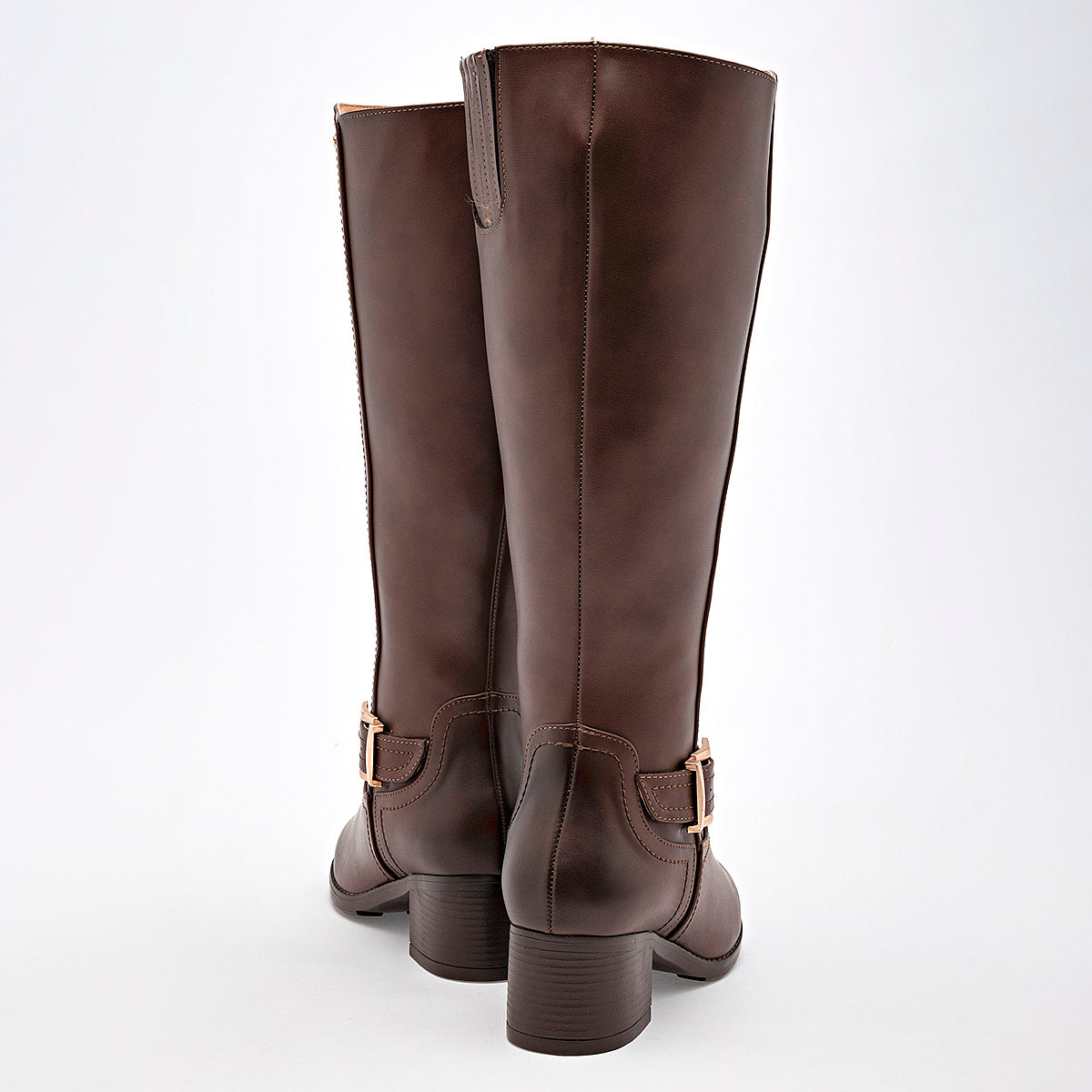 Bota Larga Celex Para Mujer 525 Color Cafe Tacon 5 Tub0 37