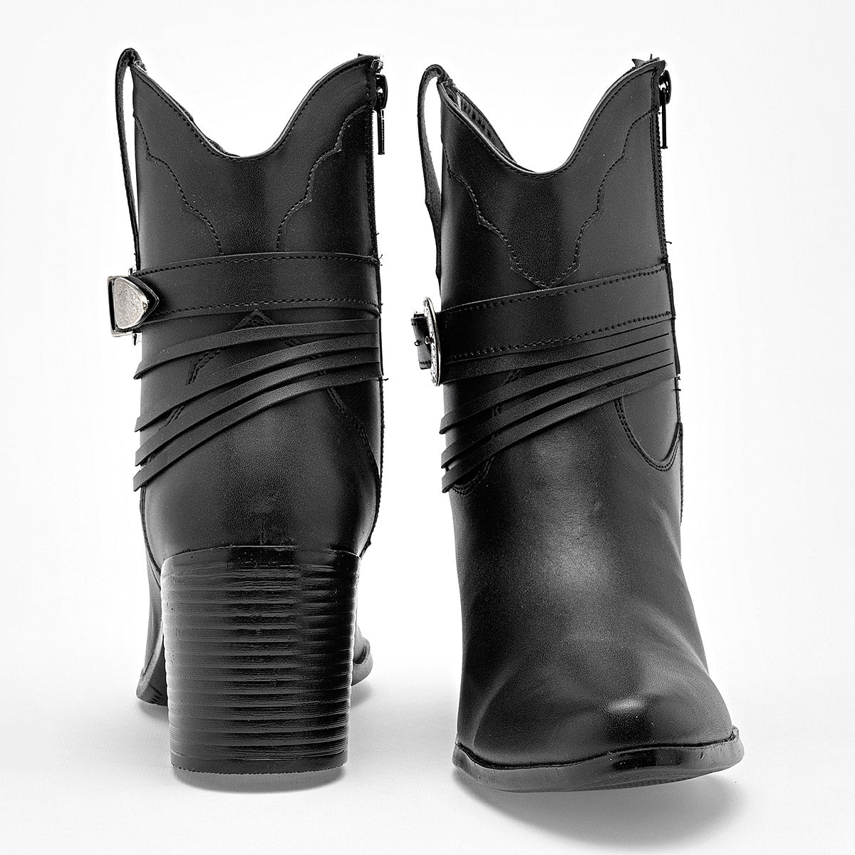 Bota Vaquera Celex Mujer 4999 Negro Tacon 7 Cm Tubo 12 Cm